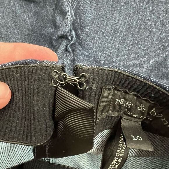 Rag & Bone New York Dark Wash Denim Pants | Size 10 | High Rise Stretch Jeans - Picture 5 of 8